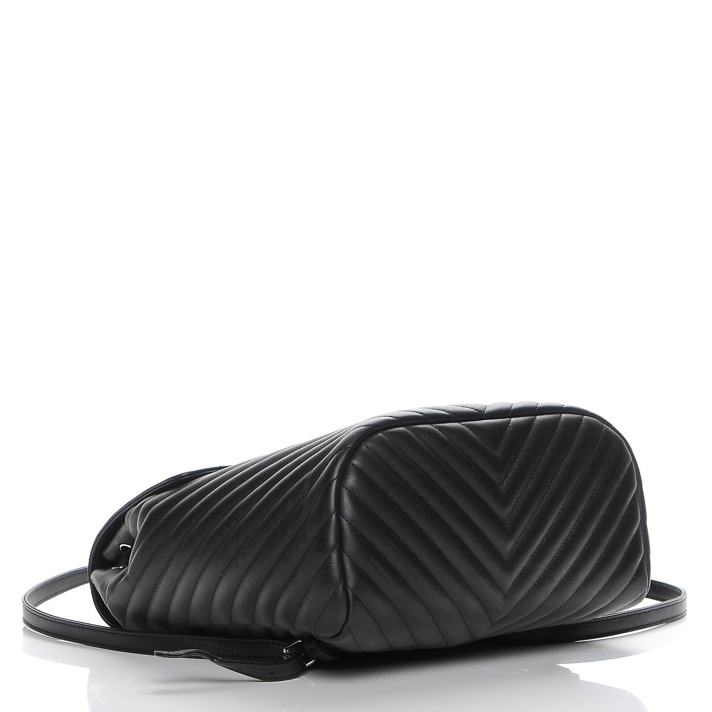 Calfskin Chevron Quilted Large Urban Spirit Backpack Black
