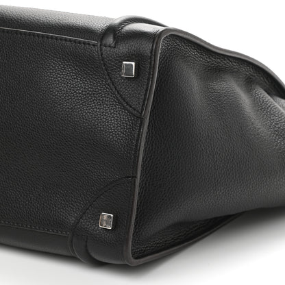 Celine Drummed Calfskin Mini Luggage Black 9 of 9