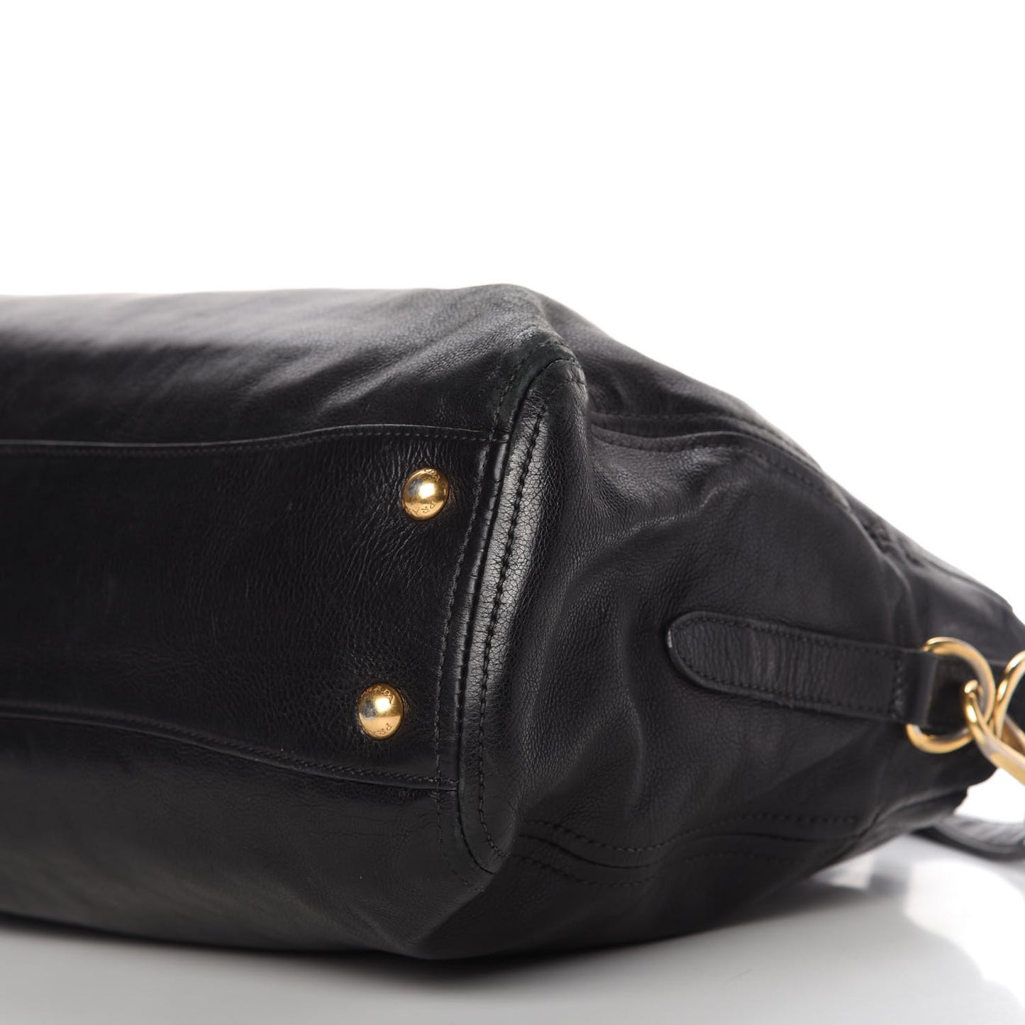 Glace Calf Extra Wide Tote Black