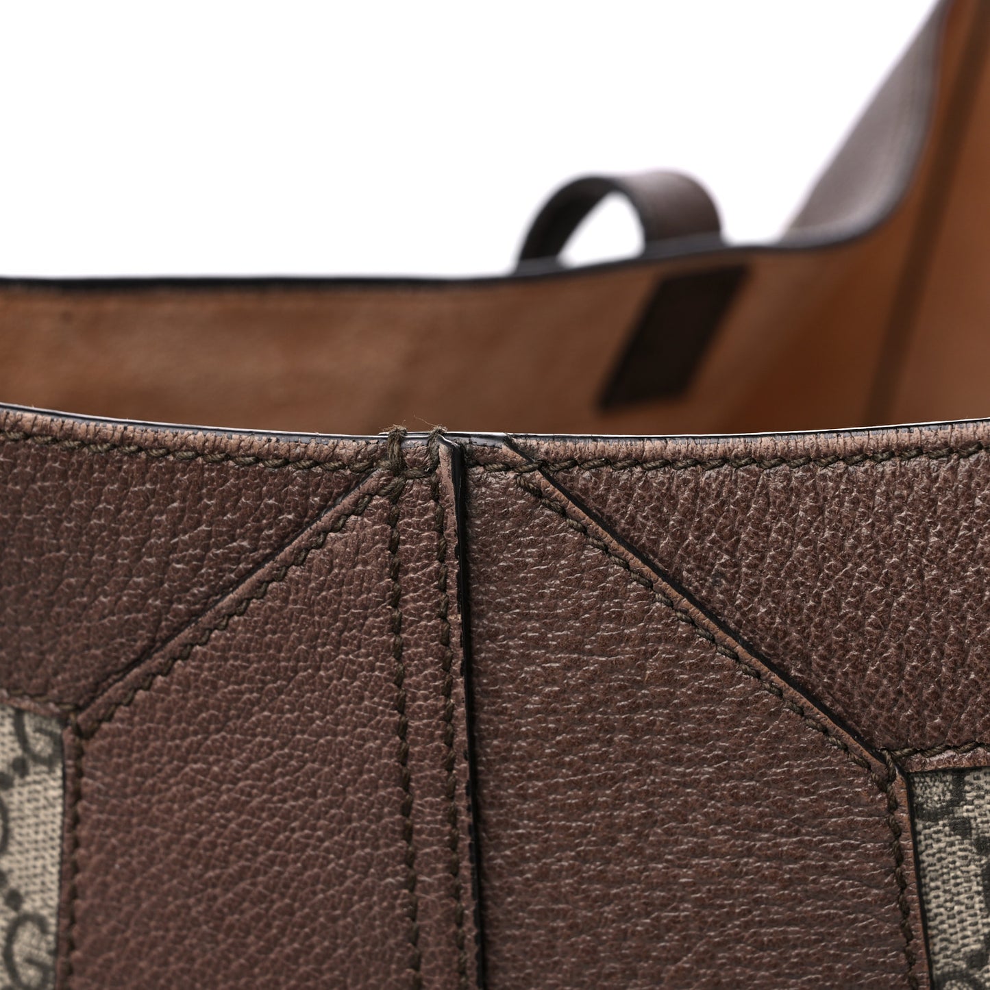 GG Supreme Monogram Web Ophidia Tote Brown