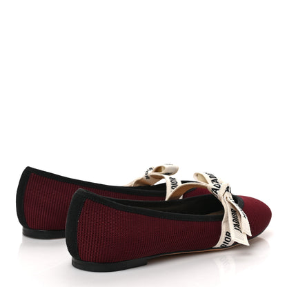 Christian Dior Technical Canvas Ribbon Miss J'Adior Ballet Flat 36.5 Red Black 4 of 9