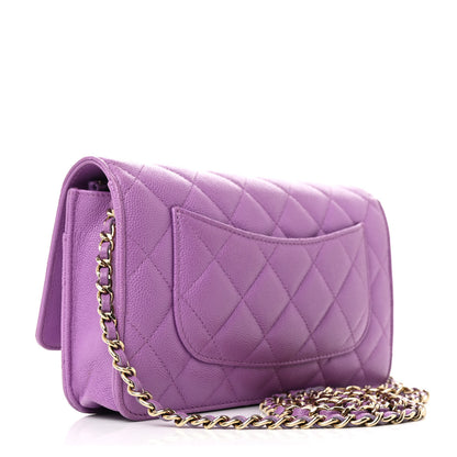 Chanel Caviar Quilted Wallet On Chain WOC Purple 3 of 12