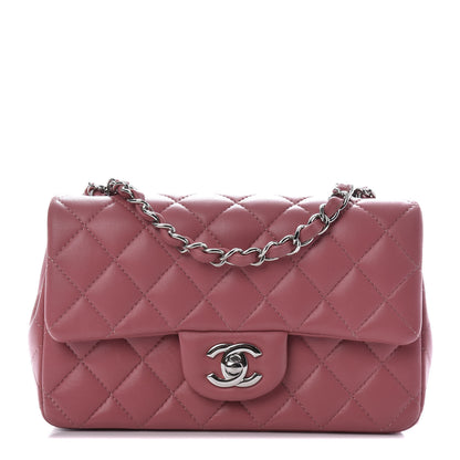 Chanel Lambskin Quilted Mini Rectangular Flap Pink 1 of 11