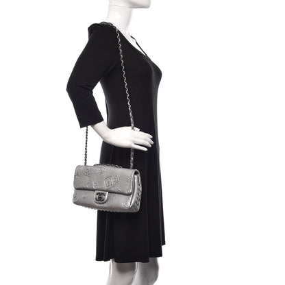 Chanel Metallic Lambskin Symbols Medium Single Flap Silver 2 of 10