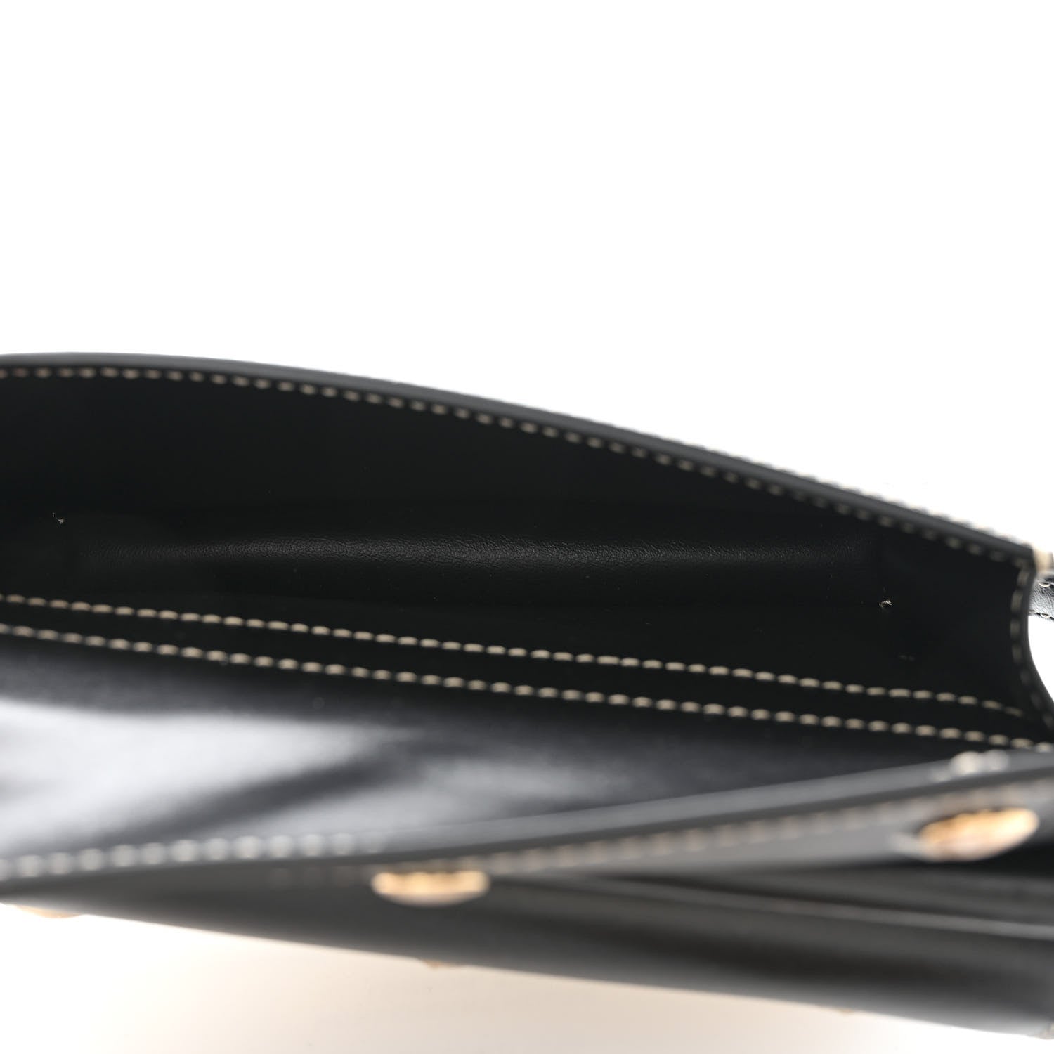 Burberry Smooth Calfskin Canvas Horseferry Print Mini Title Bag with Pocket Black 5 of 8