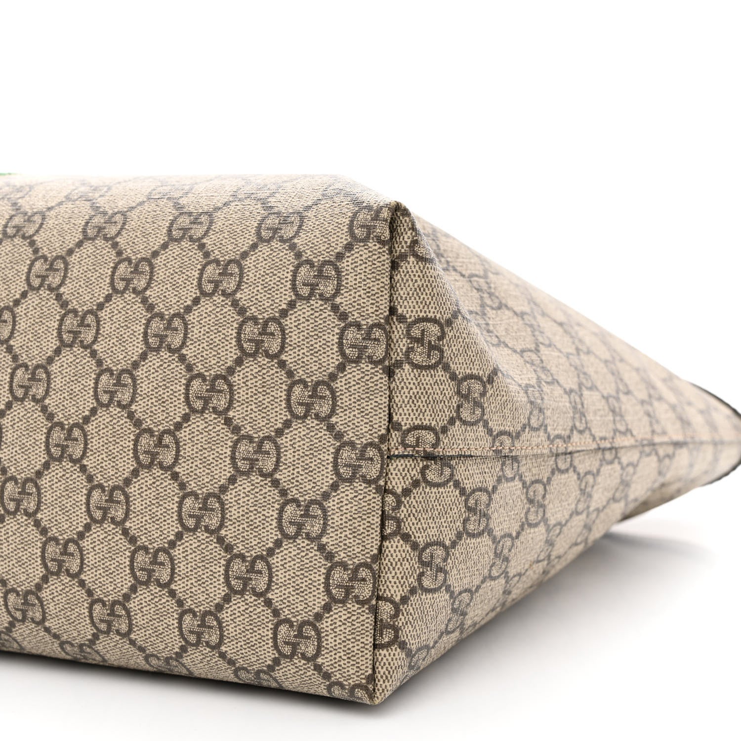 Gucci GG Supreme Monogram Textured Calfskin Web Medium Ophidia Shopping Tote Beige Ebony New Acero 10 of 13