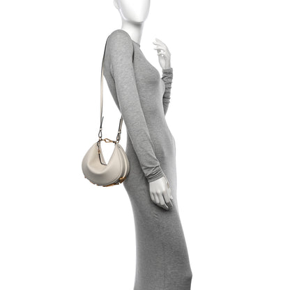 Fendi Vitello Grace Matte Mini Fendigraphy Hobo Bag White Ice 2 of 10