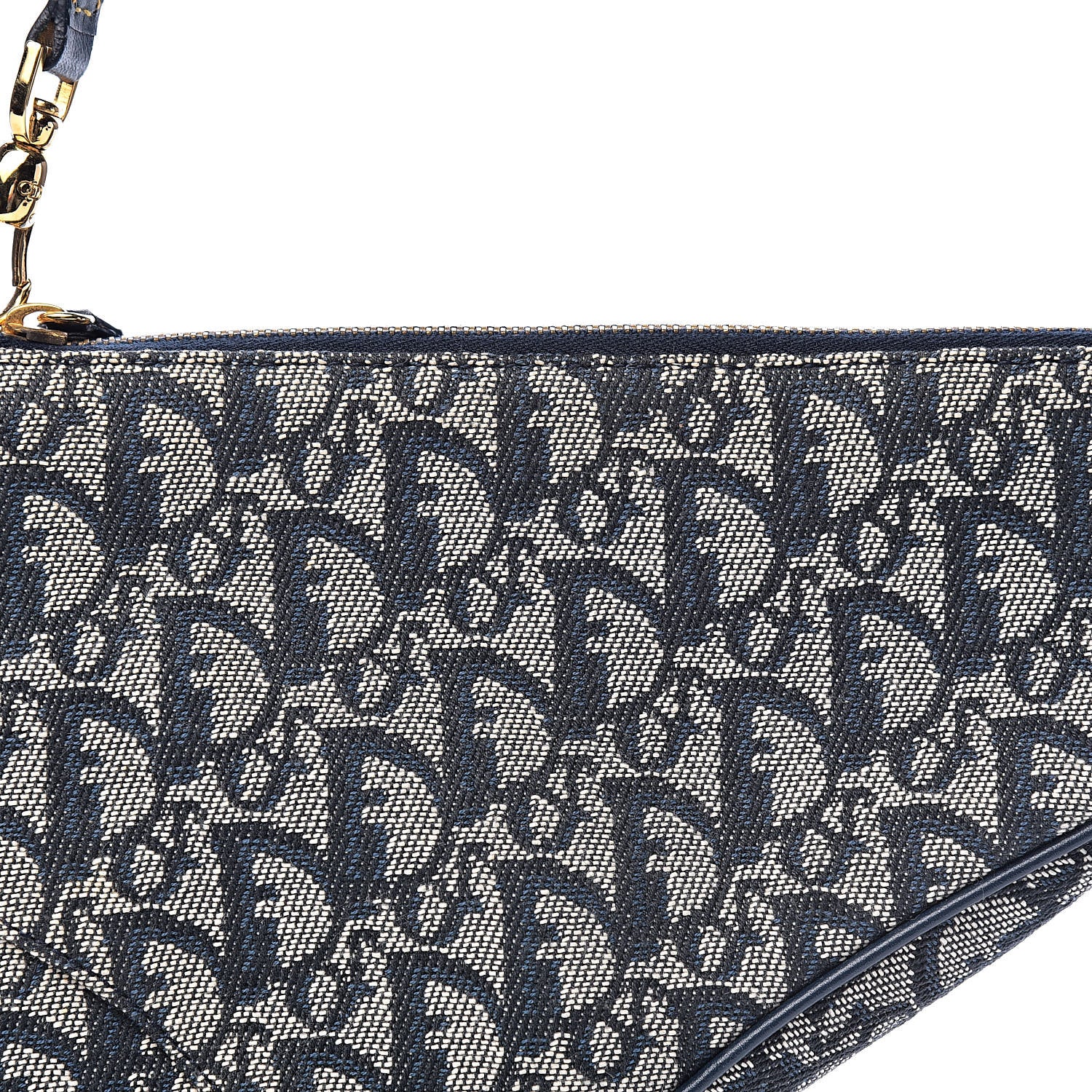 Christian Dior Monogram Mini Saddle Pochette Navy 10 of 10
