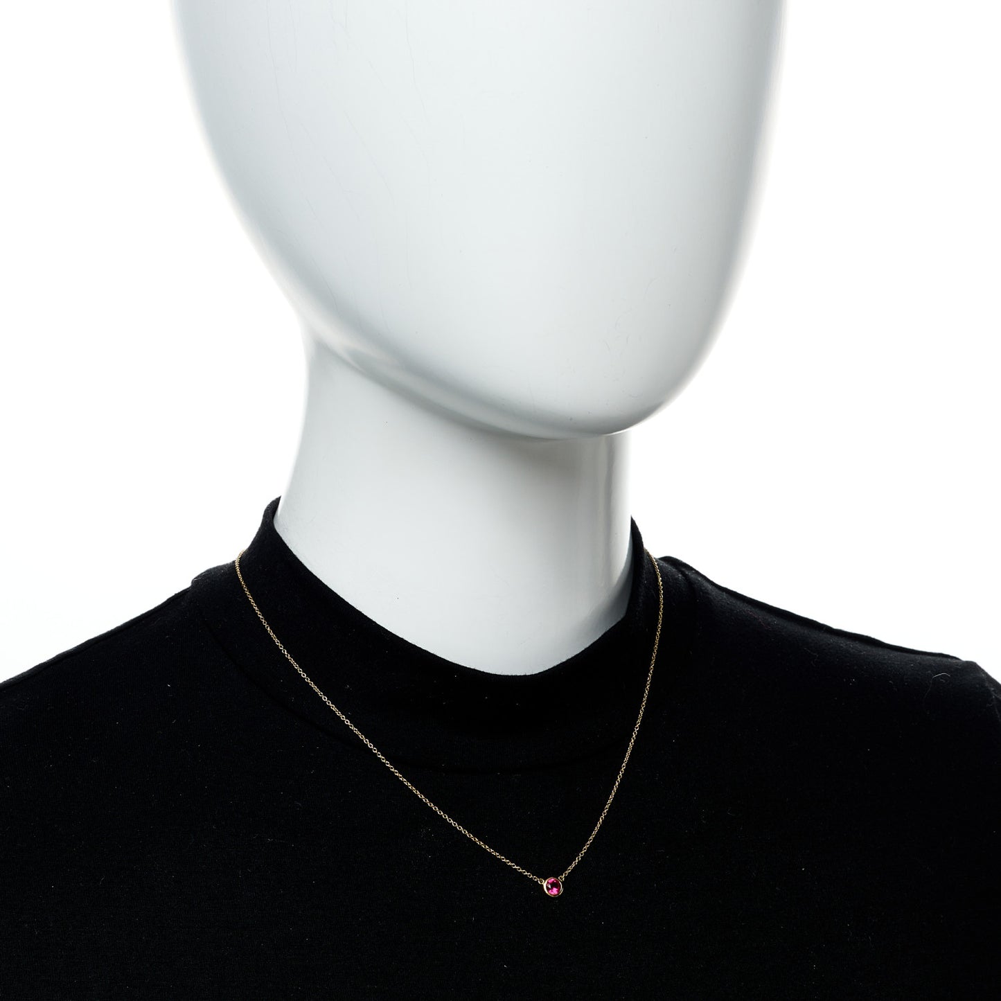 18K Yellow Gold Ruby Elsa Peretti Color By The Yard Pendant Necklace