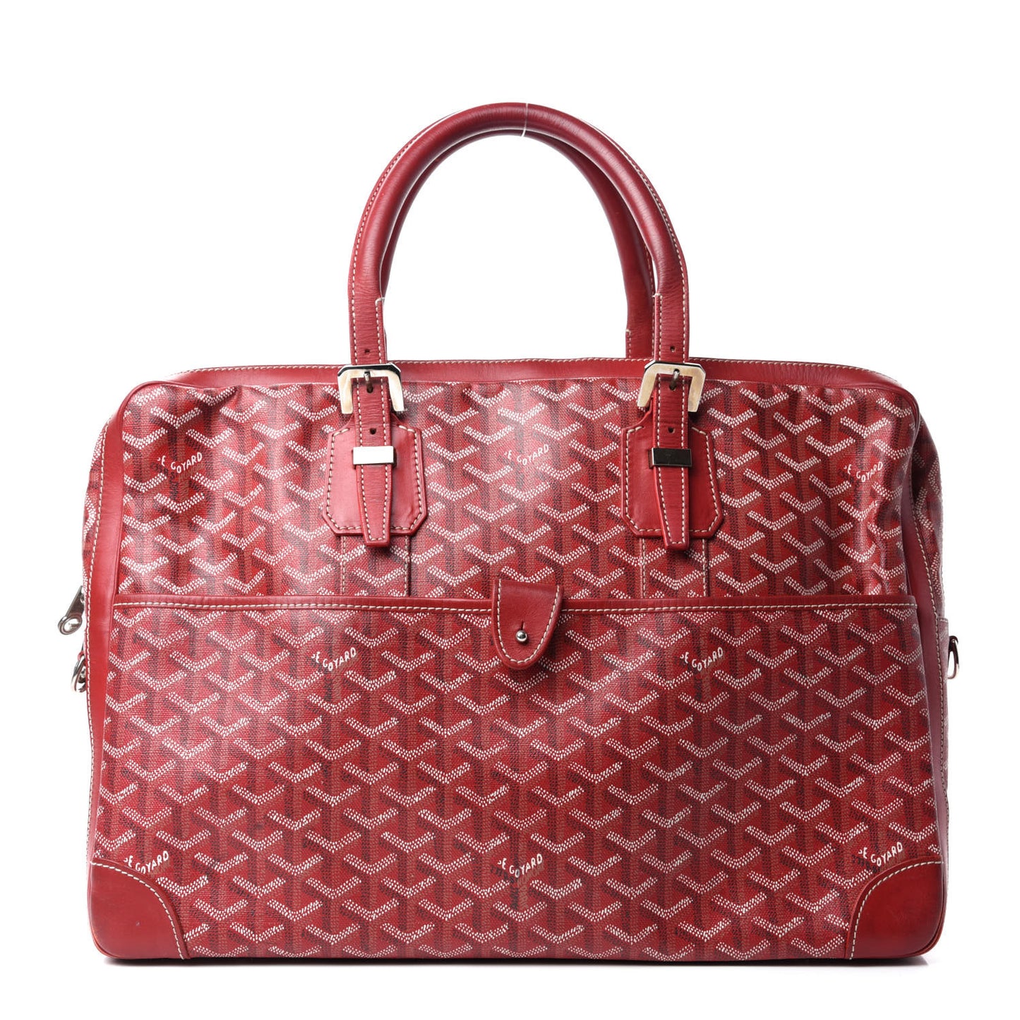 Goyardine Ambassade MM Briefcase Red
