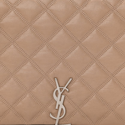 Saint Laurent Lambskin Quilted Small Becky Chain Bag Gold Sand 9 of 11