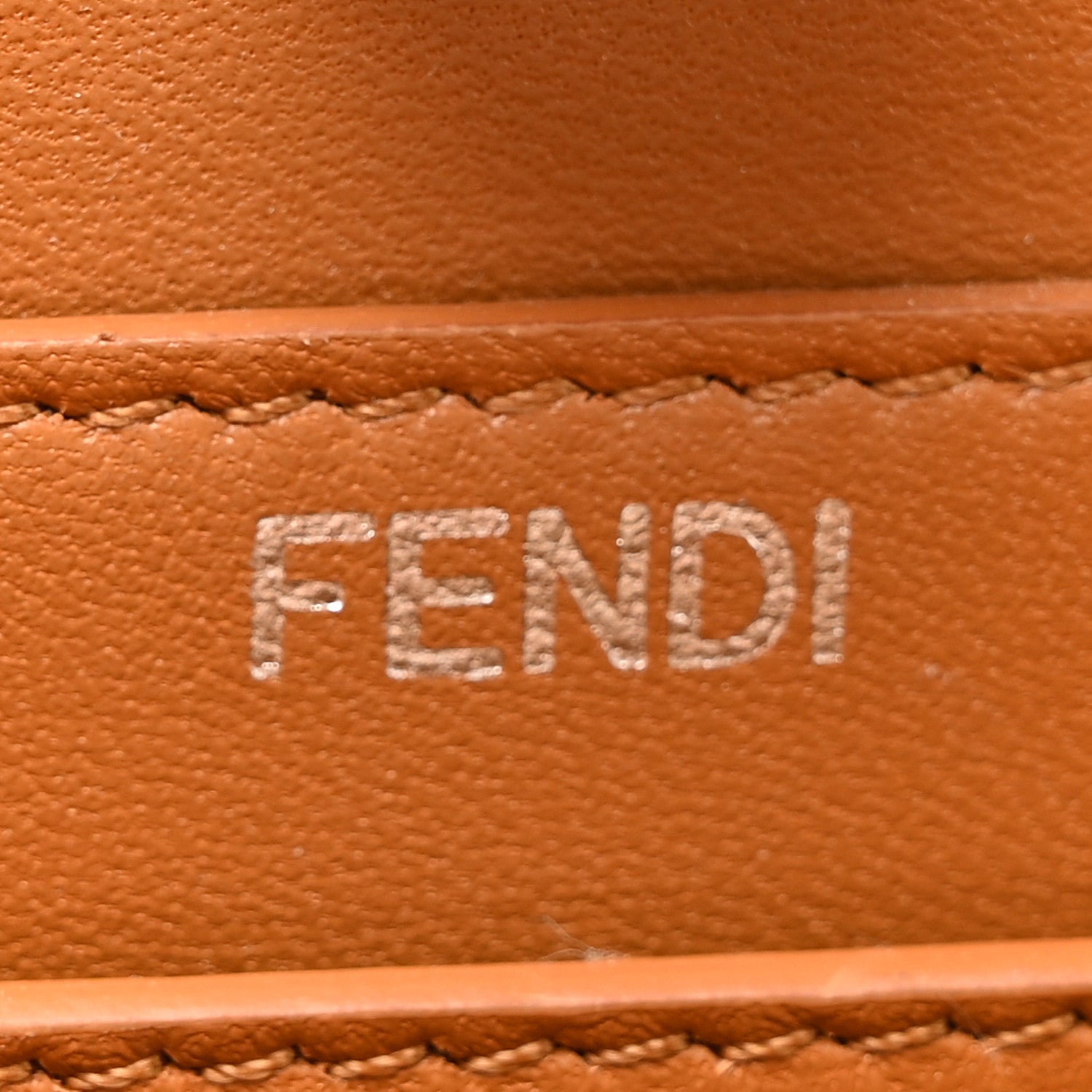 Fendi Shiny Nappa Flower Petite Peekaboo I SEE U Satchel Caramello 7 of 10