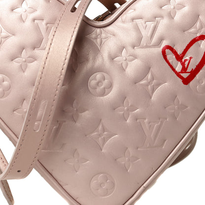 Louis Vuitton Lambskin Embossed Monogram Fall In Love Sac Coeur Light Pink 7 of 9