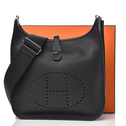 Hermes Taurillon Clemence Evelyne III PM Black 8 of 8