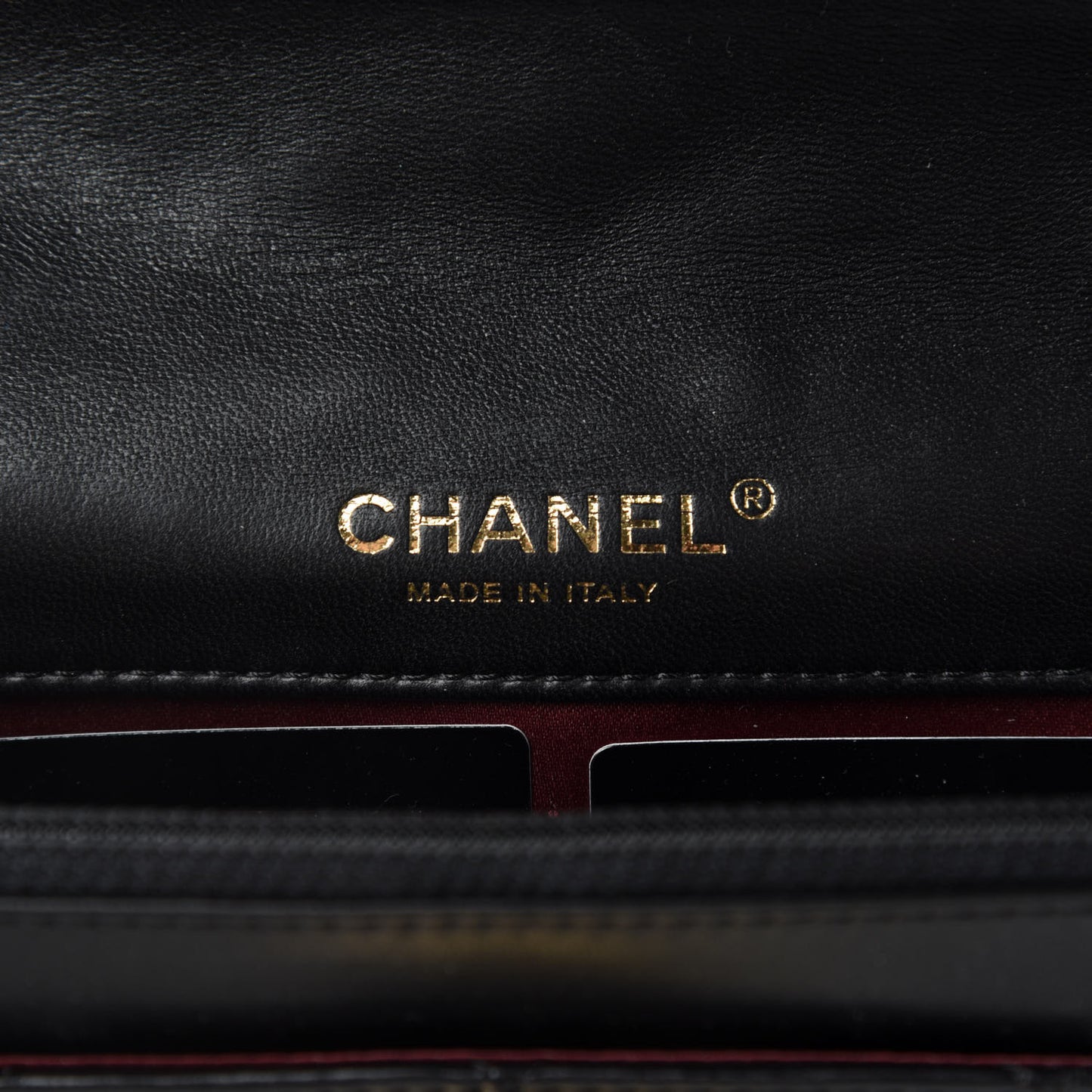 Lambskin Quilted Golden Class Wallet on Chain WOC Black