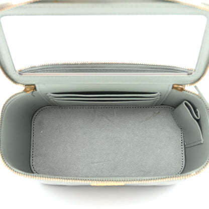 Chanel Metallic Lambskin Quilted Small CC Dynasty Vanity Case With Chain Grey 5 of 14