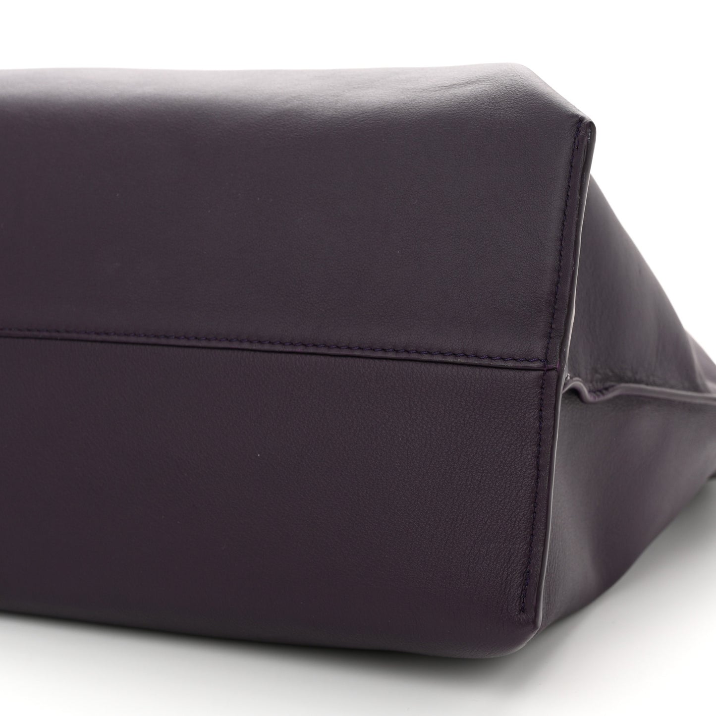 Calfskin Flamenco Knot XL Shoulder Bag Deep Aubergine