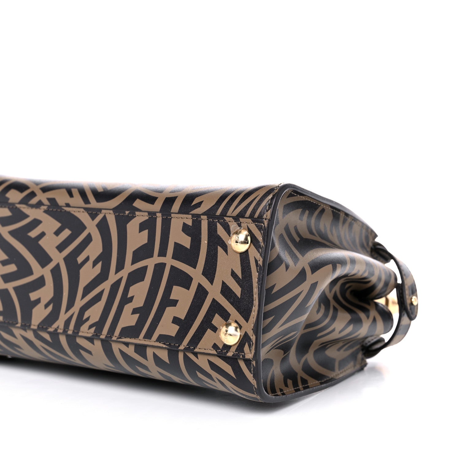 Fendi X SARAH COLEMAN Vitello Liberty Shiny Nappa Plexiglass FF Vertigo Mini Peekaboo Iconic Satchel 10 of 10