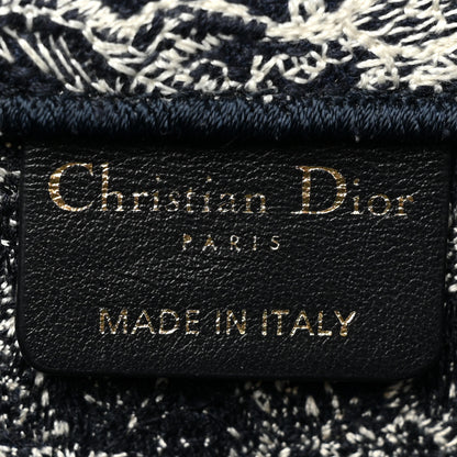 Christian Dior Canvas Embroidered Medium Toile De Jouy Reverse Book Tote Blue 6 of 12