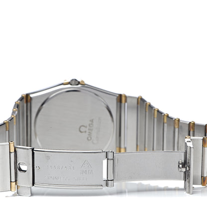 Omega Stainless Steel 18K Yellow Gold 33mm Constellation Chrono Quartz Watch Champagne 396.1070 5 of 6