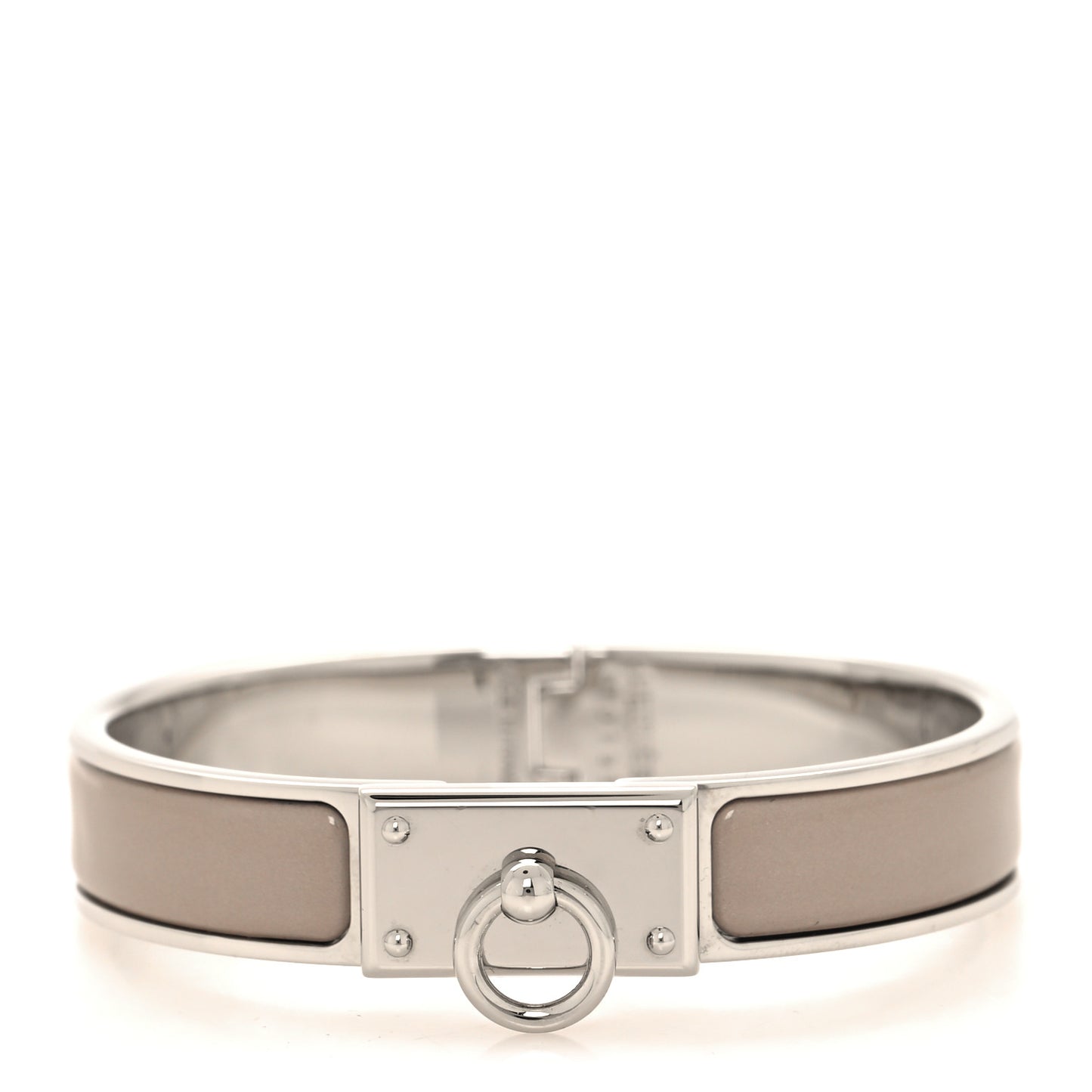Enamel Clic Anneau Bracelet PM Marron Glace