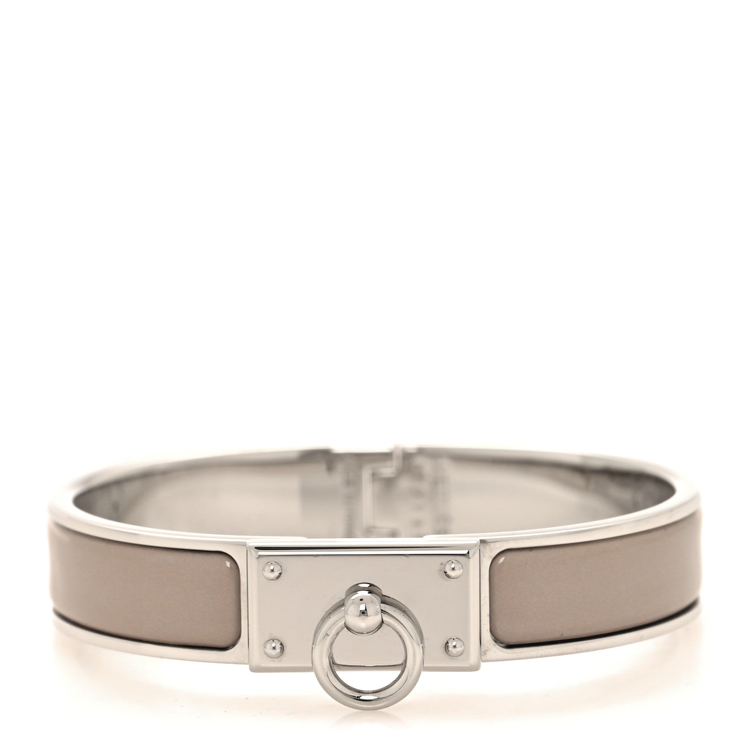 Hermes Enamel Clic Anneau Bracelet PM Marron Glace 1 of 5