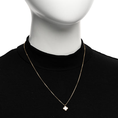 Van Cleef & Arpels VAN CLEEF & ARPELS 18K Yellow Gold Mother of Pearl Sweet Alhambra Pendant Necklace 2 of 5