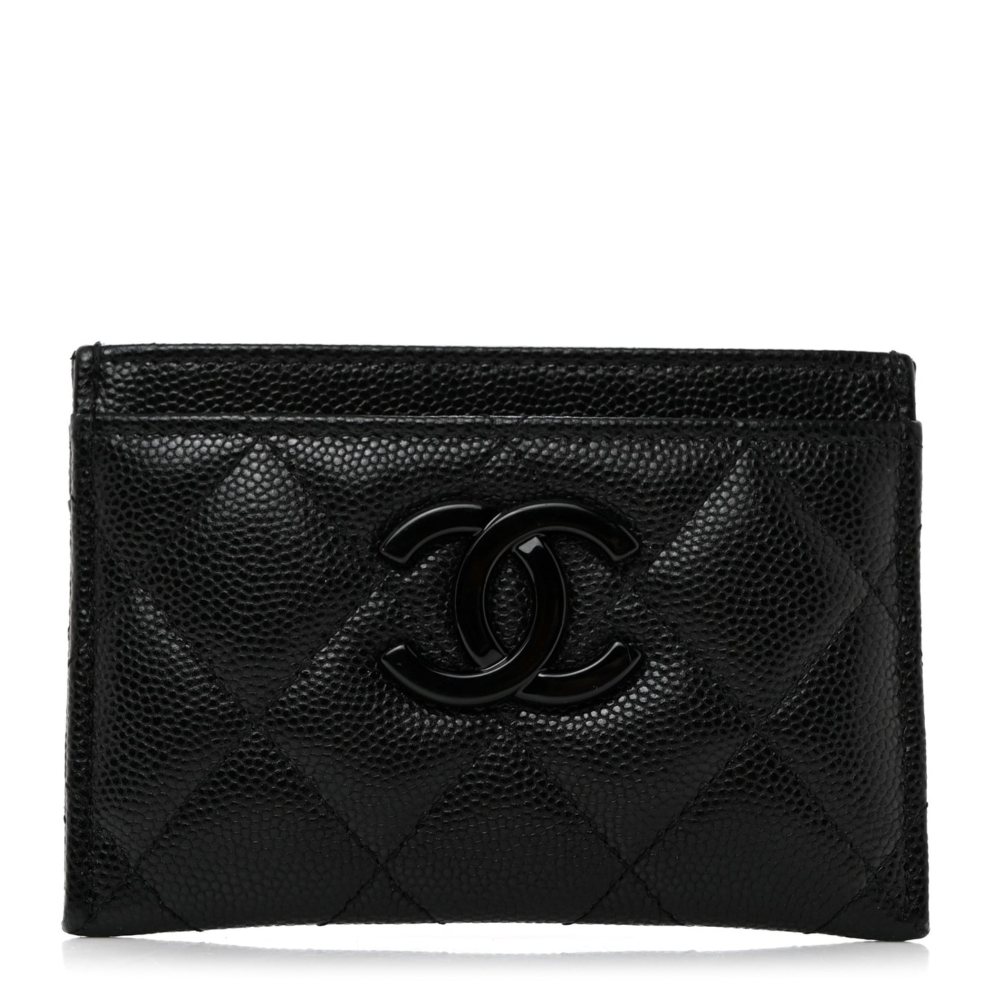 Caviar Quilted My Everything Card Holder Black