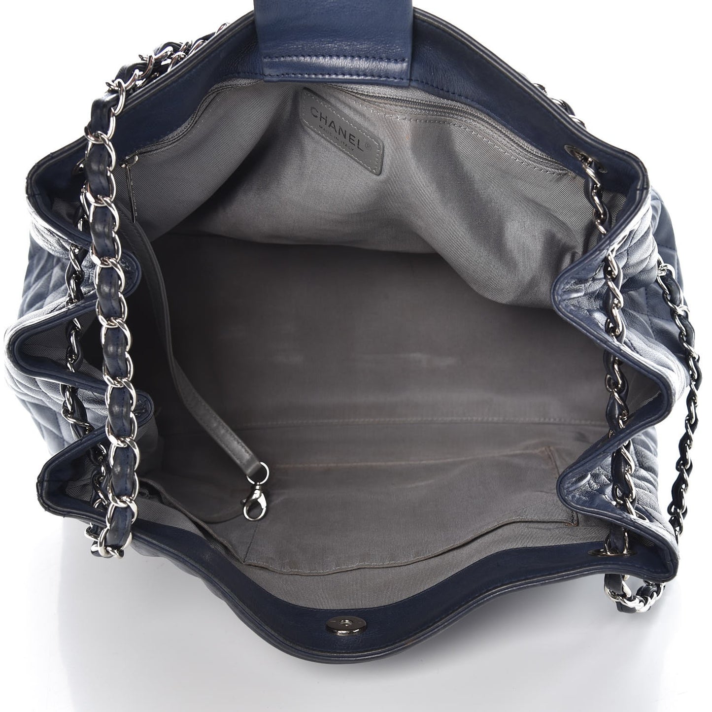 Calfskin Coco Bengal Open Accordion Tote Blue