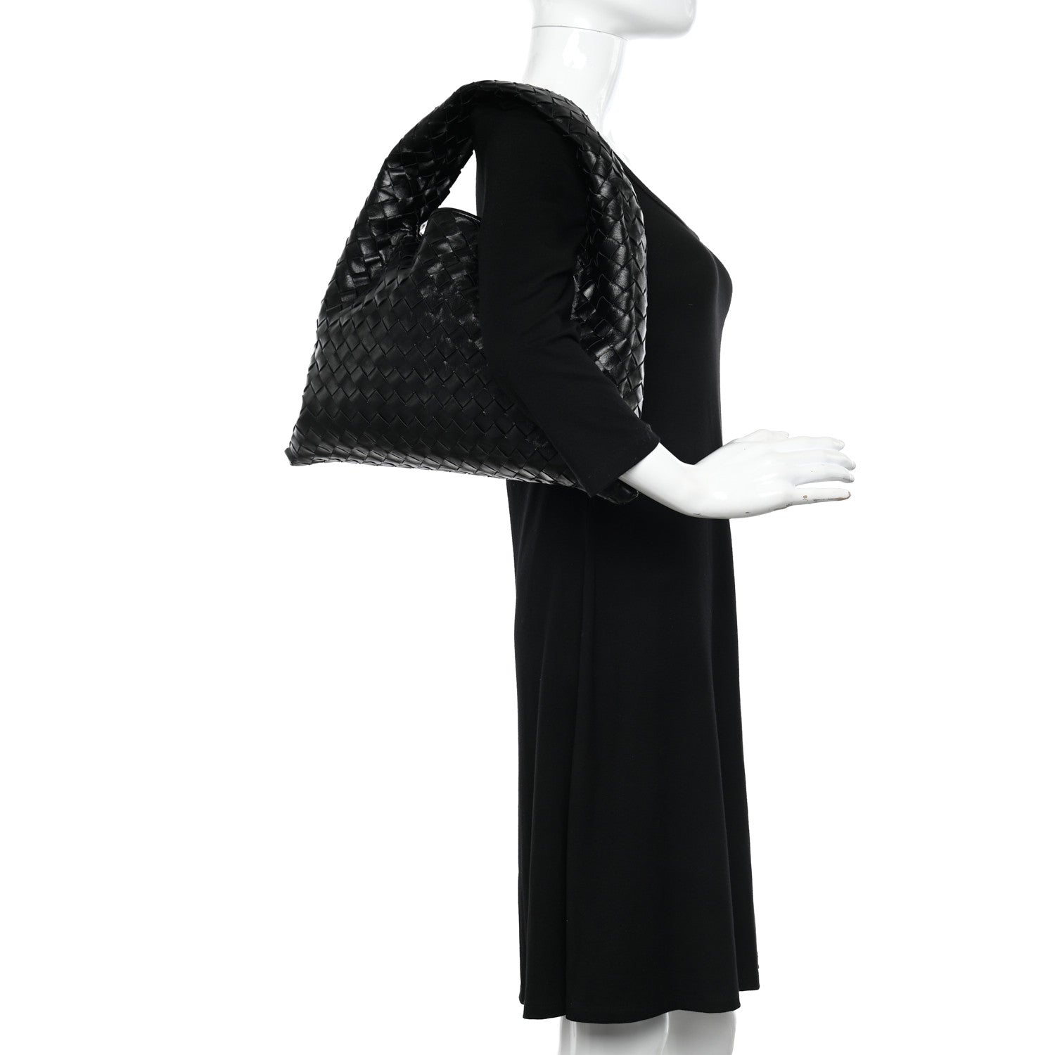 Bottega Veneta Calfskin Intrecciato Small Hop Black 2 of 9