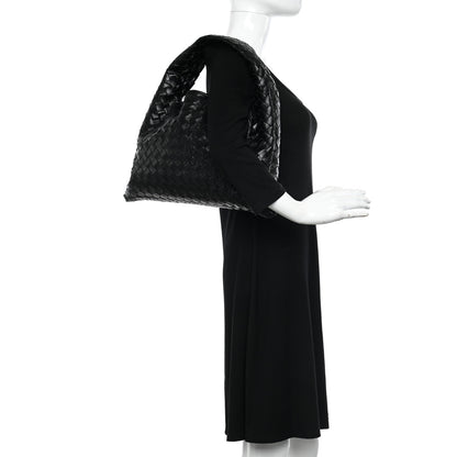 Bottega Veneta Calfskin Intrecciato Small Hop Black 2 of 9