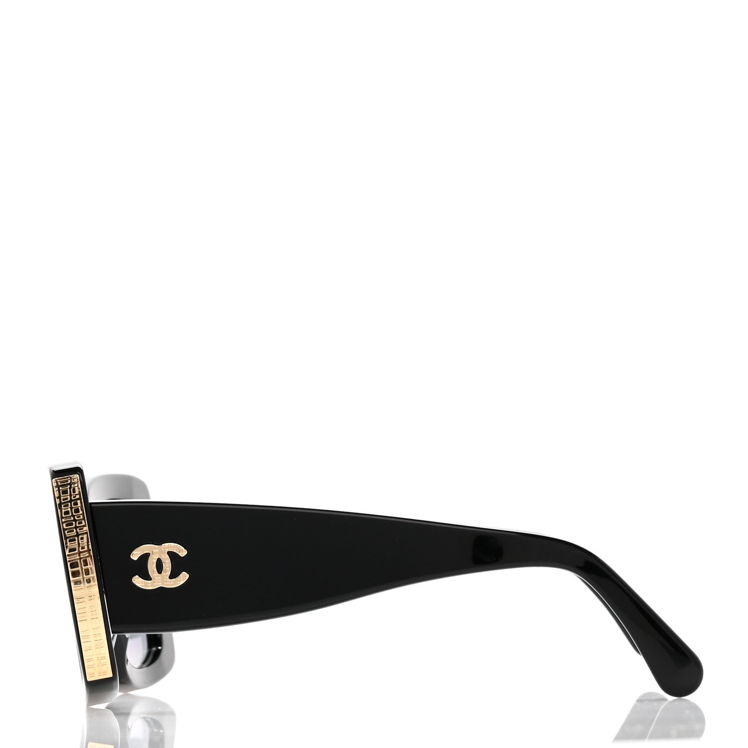 Chanel Acetate Rectangle Sunglasses 5435-A Black 3 of 10