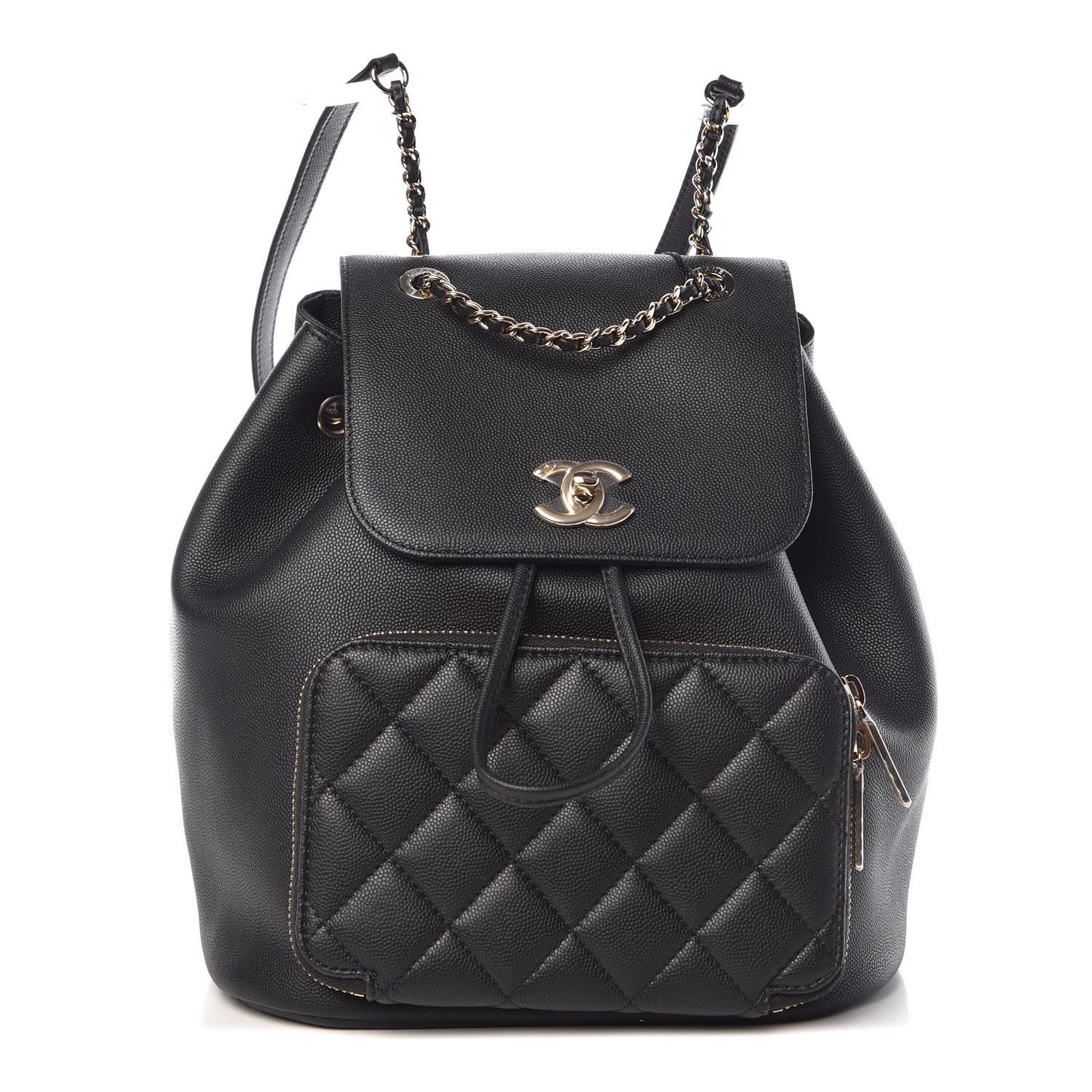 Caviar Quilted Business Affinity Backpack Black