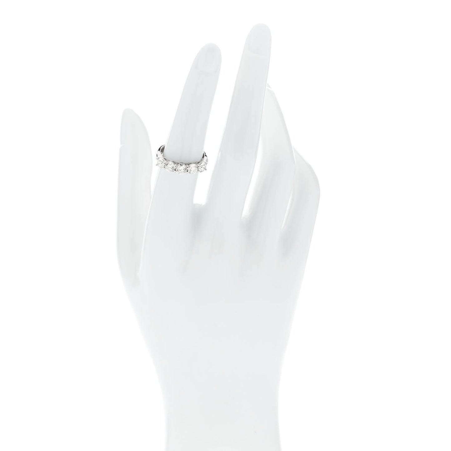 Platinum Diamond 1.58ct Half Eternity Band Ring  53 6.25