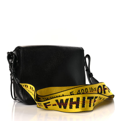 Off-White Calfskin Diag Flap Bag Black White 3 of 9