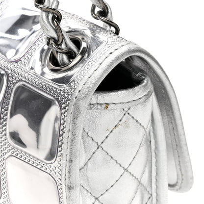 Chanel Vinyl Large Ice Cube Flap Silver 15 of 19