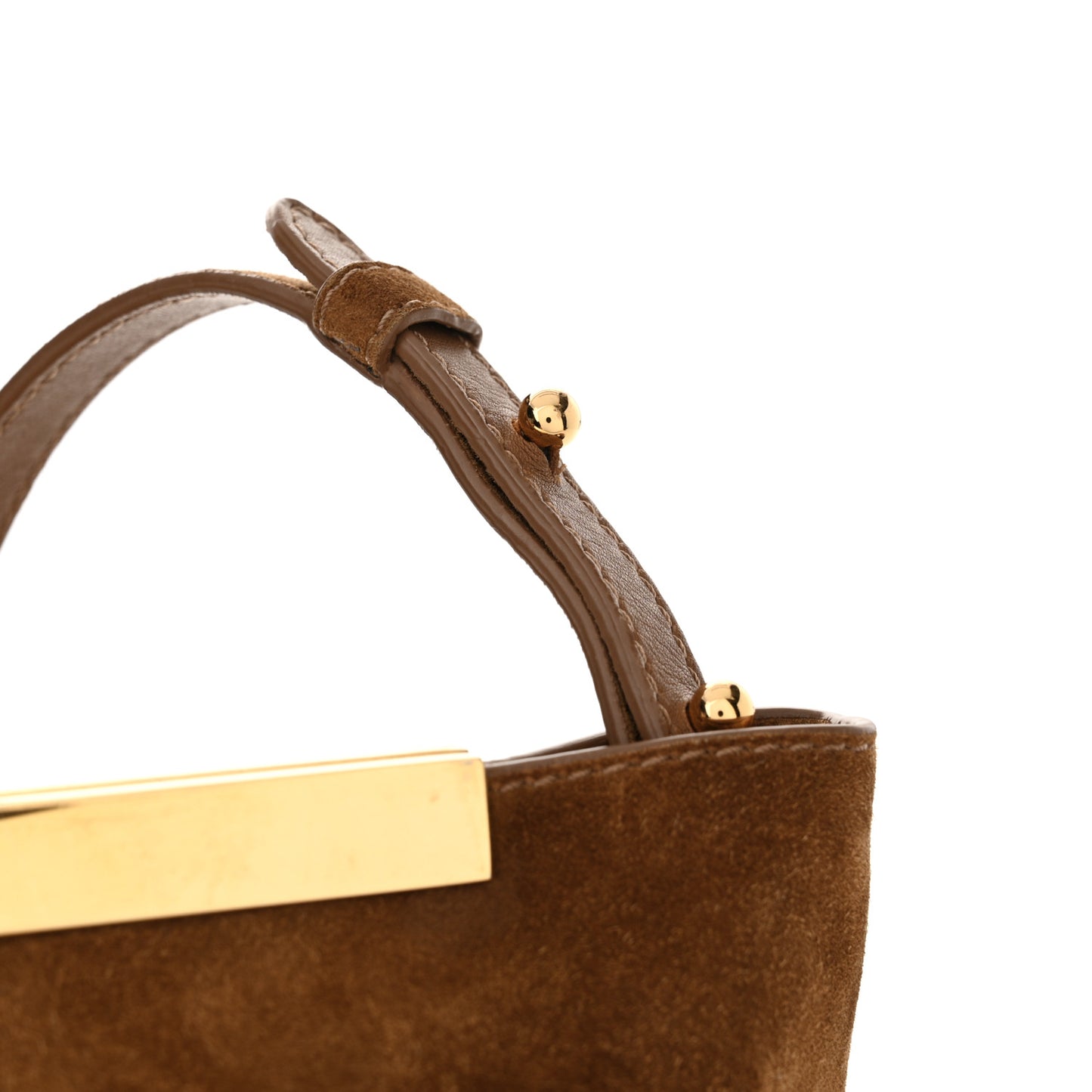 Suede Calfskin Augusta Envelope Pleated Crossbody Caramel