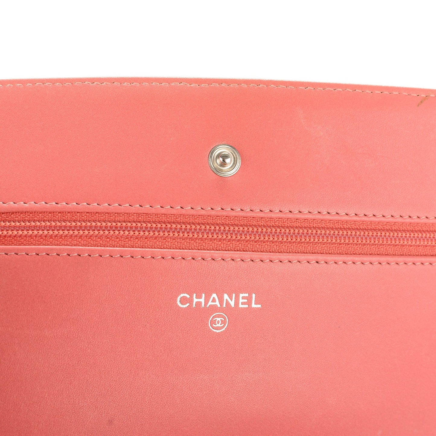 Lambskin Lucky Charms Symbols Wallet on Chain WOC Pink