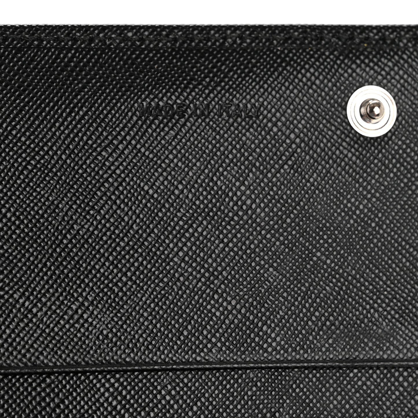 Saffiano Triangle Continental Flap Wallet Black