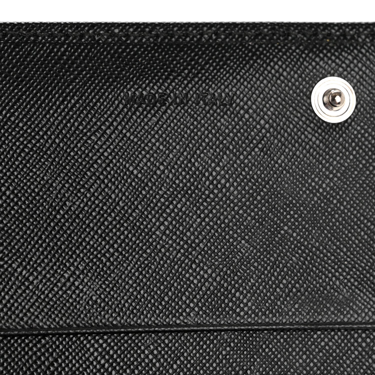 Prada Saffiano Triangle Continental Flap Wallet Black 7 of 12