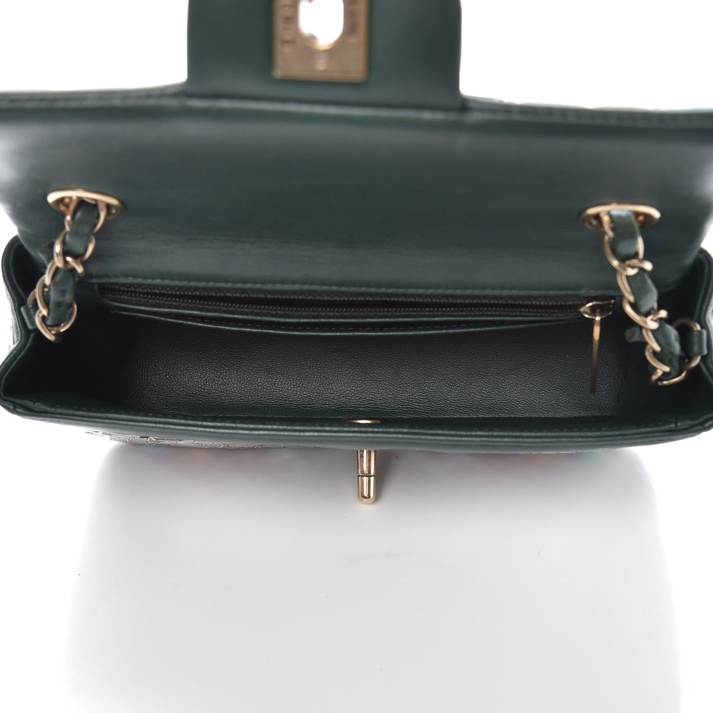 Lambskin Mosaic Small Flap Green Multicolor