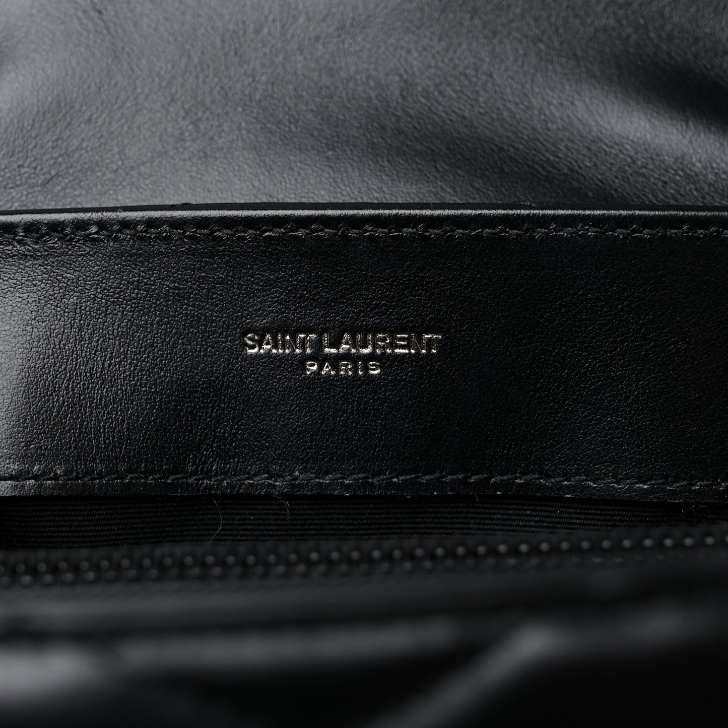 Calfskin Y Quilted Monogram Small Loulou Chain Satchel Black