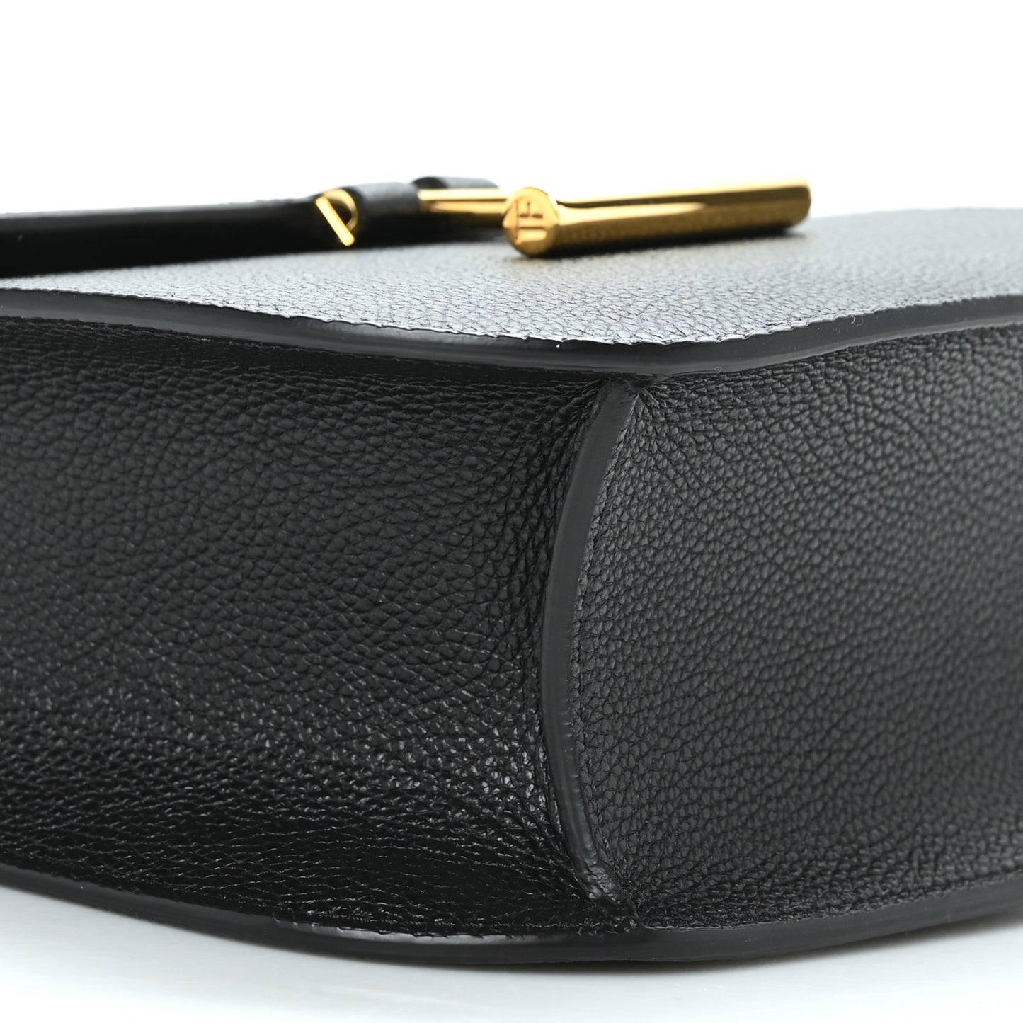 Calfskin Small T Clasp Tara Crossbody Bag Black