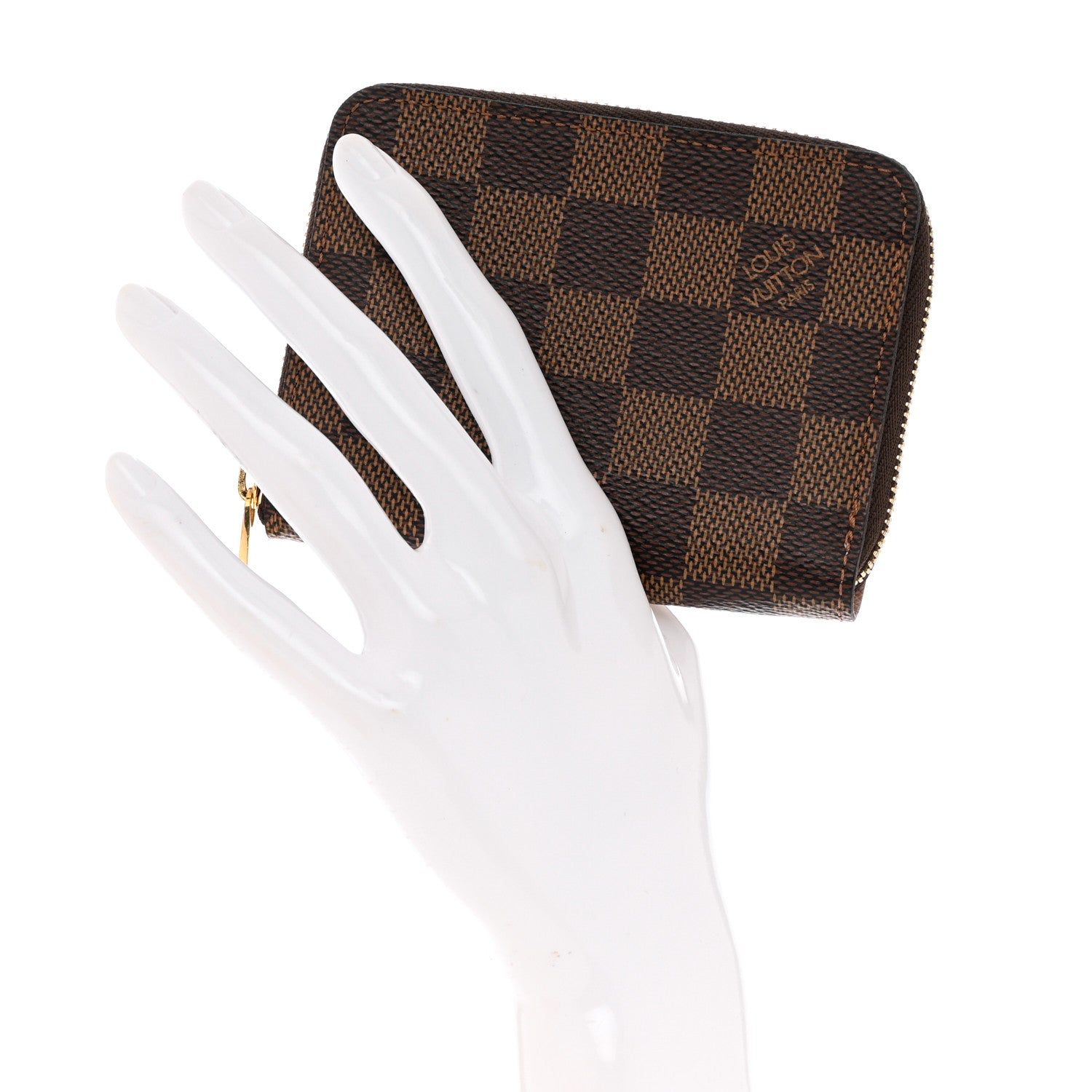 Louis Vuitton Damier Ebene Zippy Coin Purse Rose Ballerine 2 of 10
