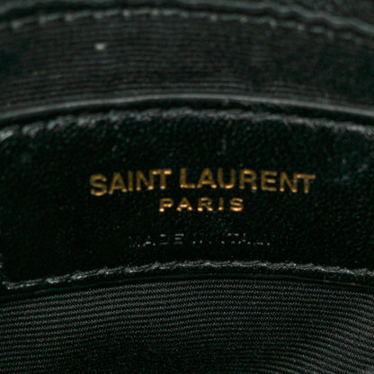 Saint Laurent Velvet Y Quilted Monogram Toy Loulou Crossbody Bag Deep Marine 7 of 14