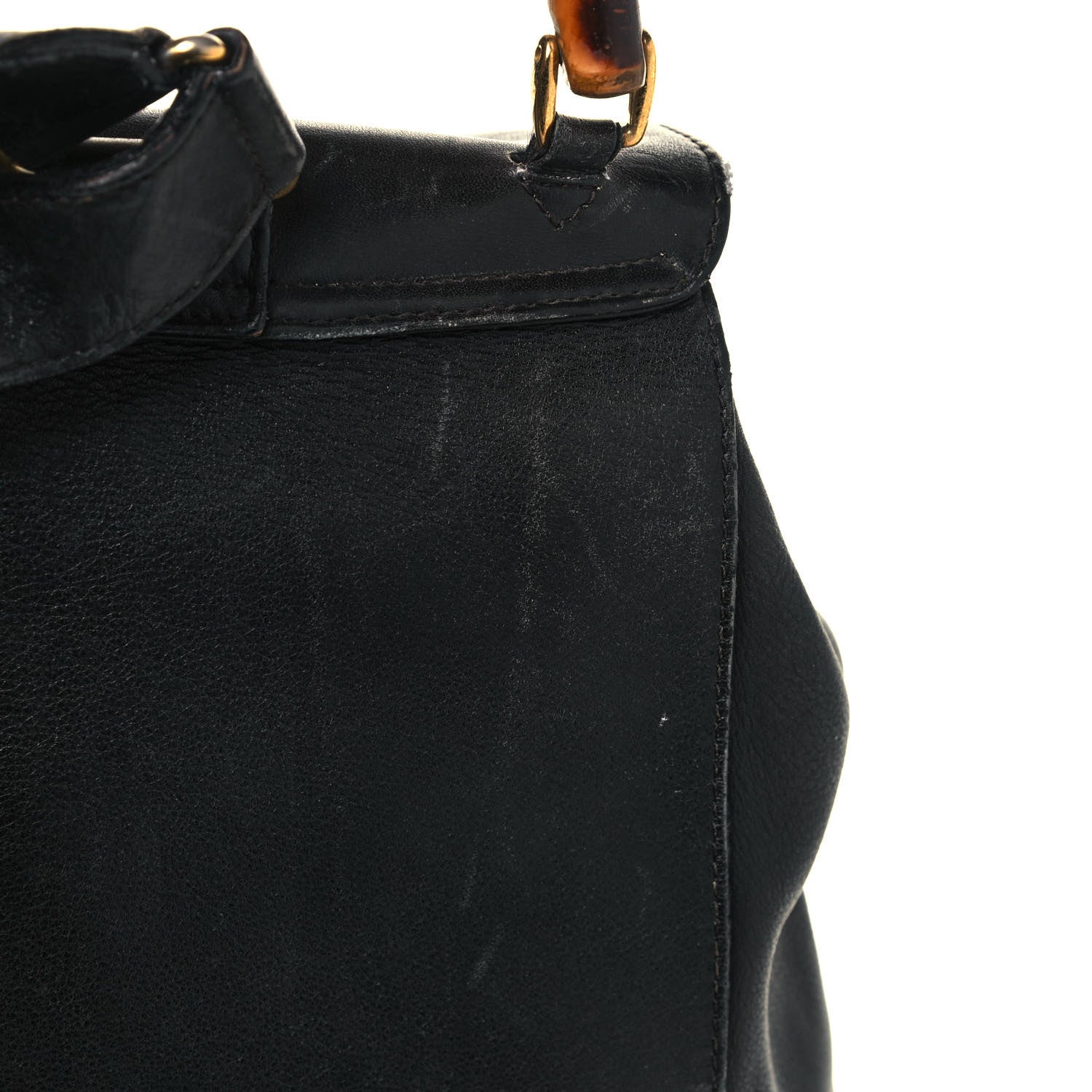 Gucci Calfskin Bamboo Backpack Black 23 of 28