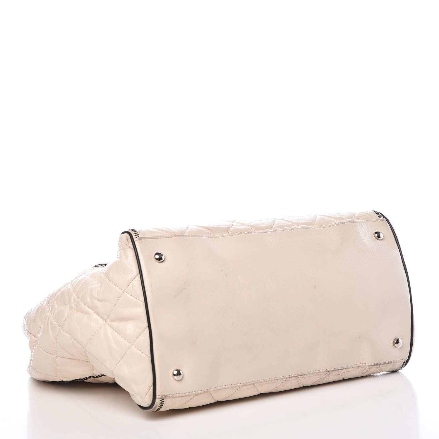 Chanel Lambskin Quilted East West Tote Beige 4 of 20