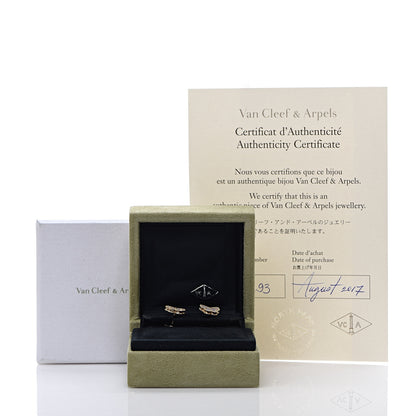Van Cleef & Arpels 18K Yellow Gold Mother of Pearl Sweet Alhambra Butterfly Earrings 7 of 7