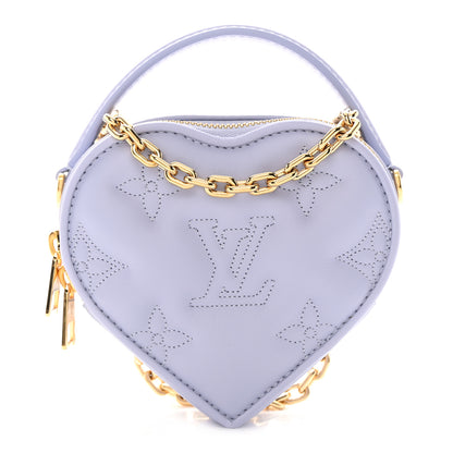 Louis Vuitton Calfskin Embroidered Monogram Pop My Heart Bag Pouch Lilac 1 of 10