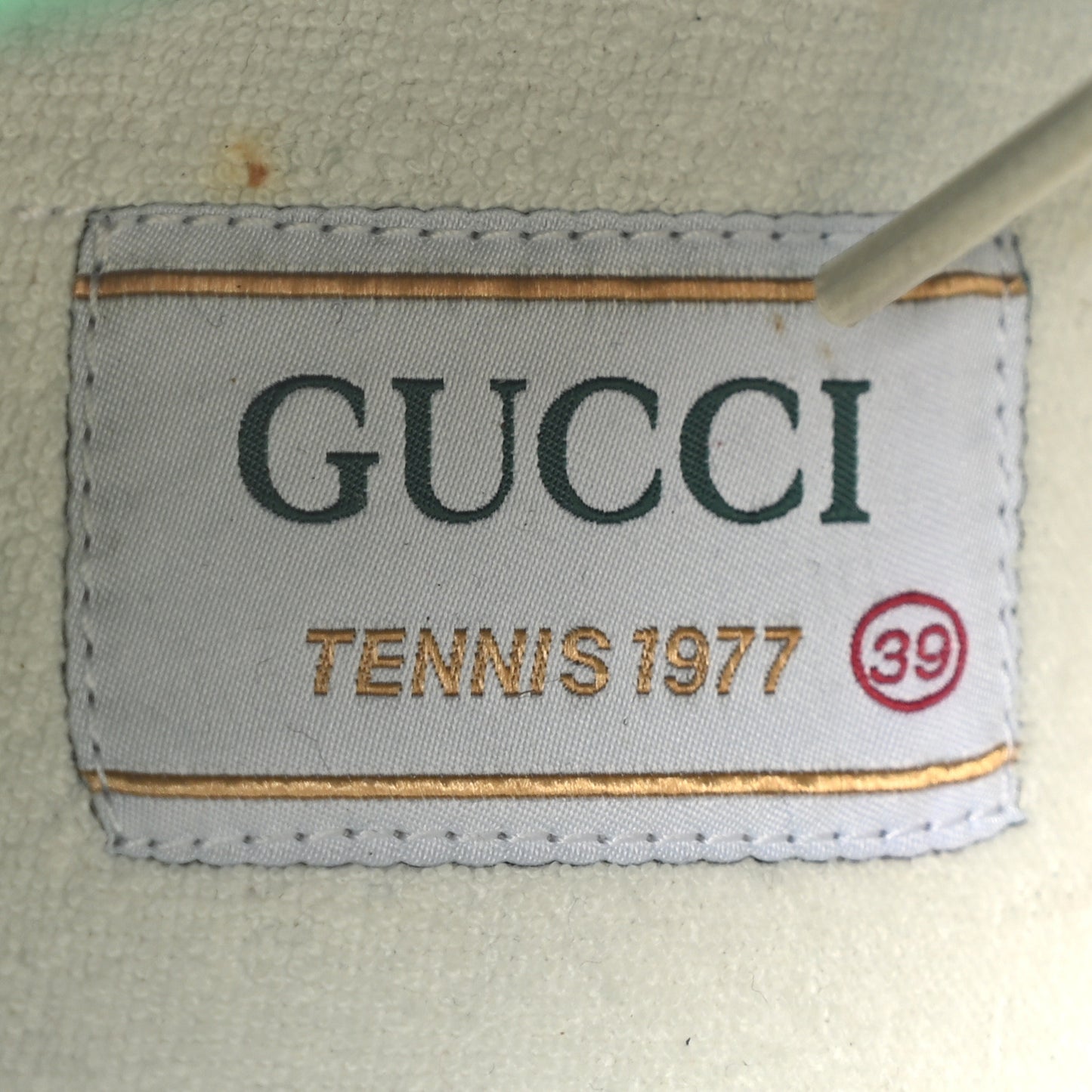 Linen Psychedelic Mini GG Monogram 1977 Tennis High Top Womens Sneakers 39 Multicolor Mystic White